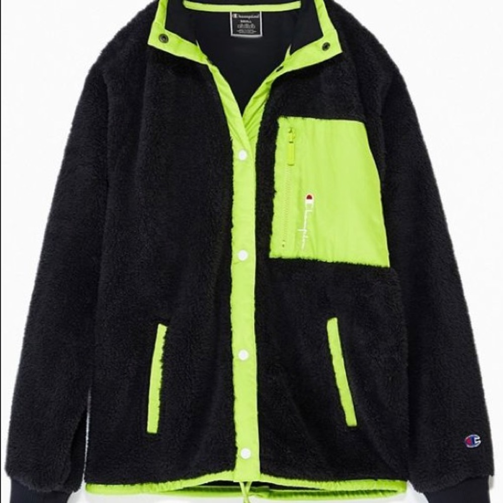 Champion UO Exclusive Sherpa Coach Jacket Black Size M